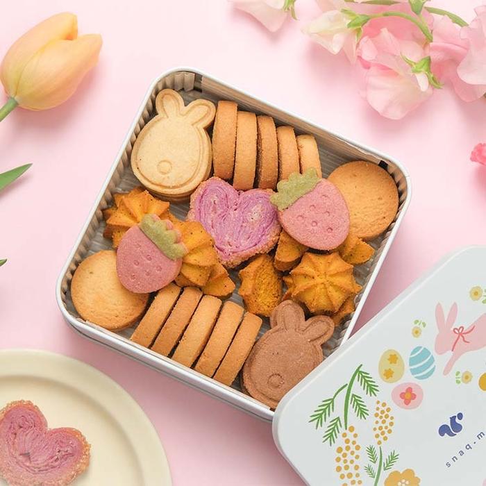 ぴょんと春が跳ねだすクッキー缶 | snaq.me store (スナックミーストア)